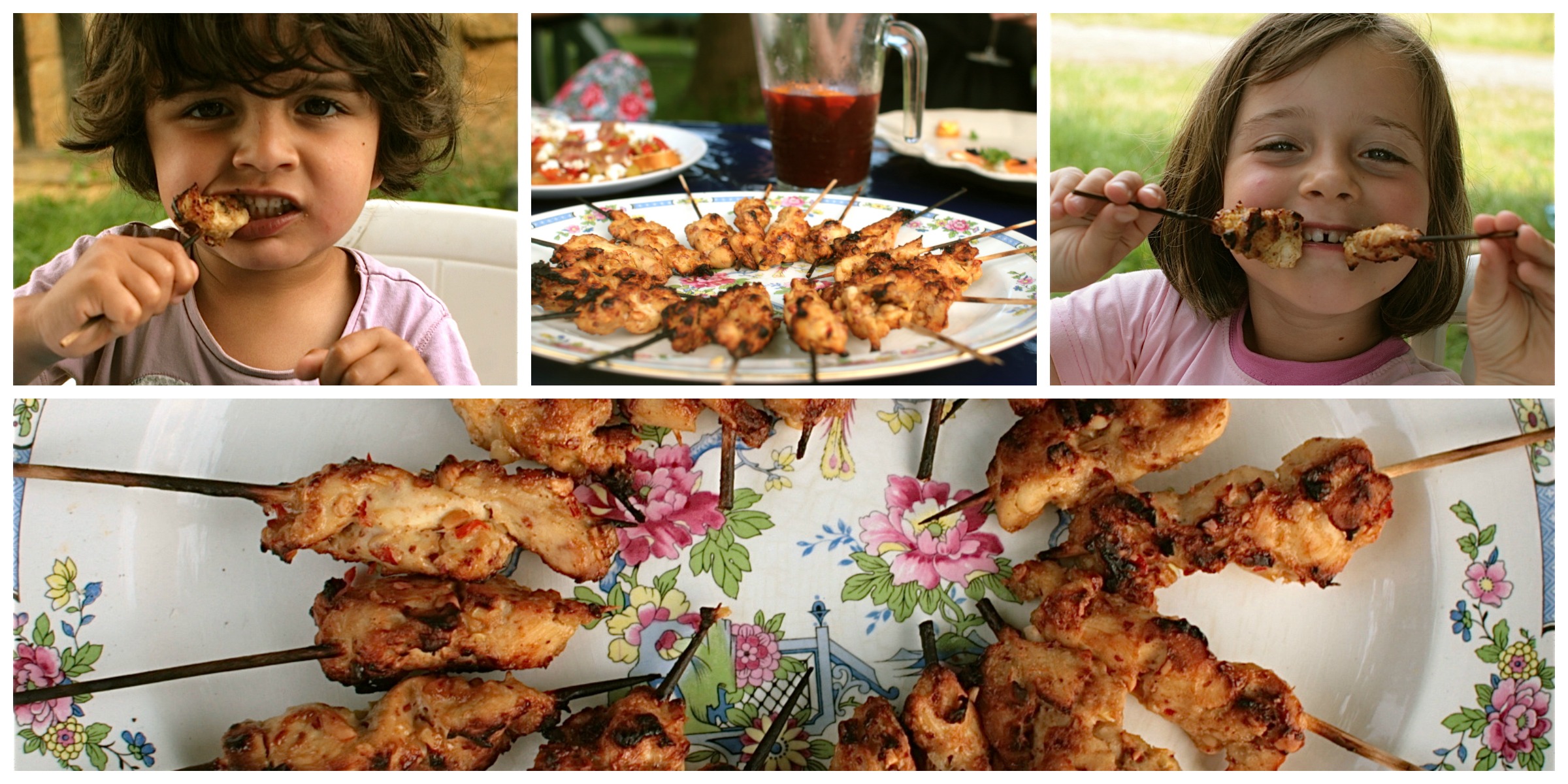 Chicken Satay Collage