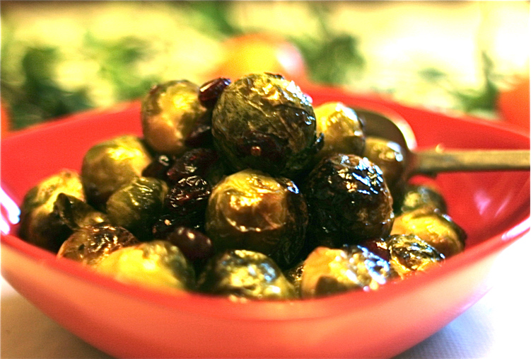 Eat Your Veg | Orange & Cranberry Roasted Brussels Sprouts