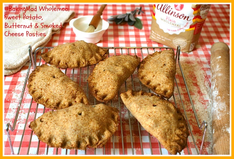 #BakingMad Wholemeal Sweet Potato, Butternut & Smoked Cheese Pasties